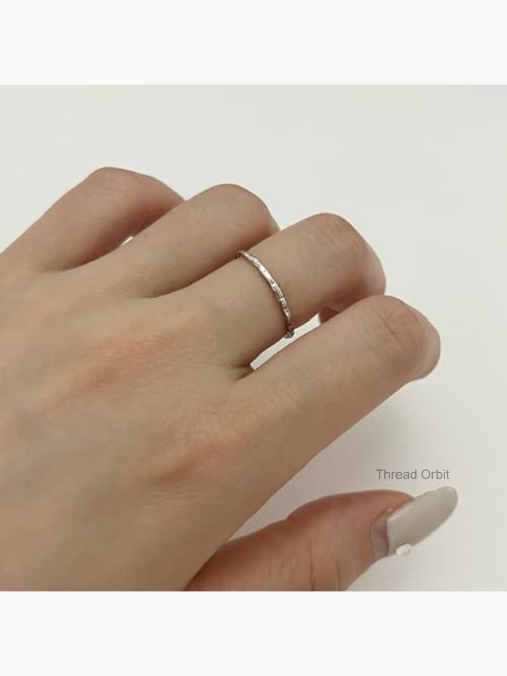 Hammered Stacking Rings Set - 925 Sterling Silver Knuckle Rings View 2